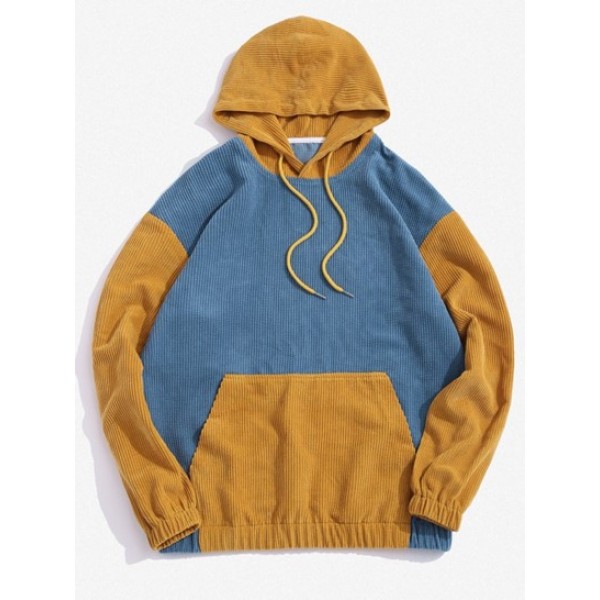 Two Tone Corduroy Hoodie