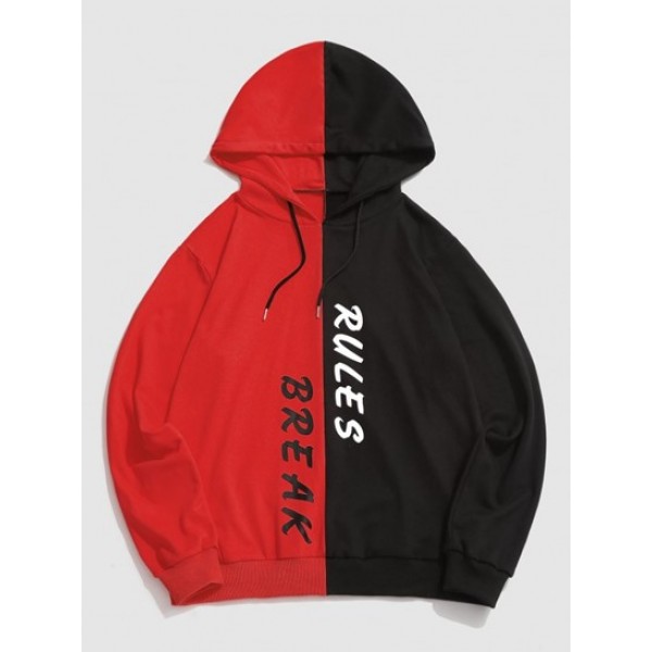 Break Rules Two Tone Panel Hoodie