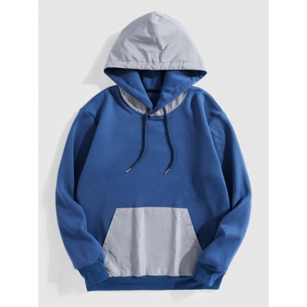 Fleece Lined Colorblock Hoodie