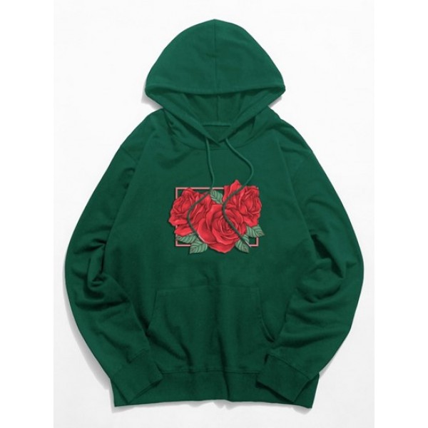 Vintage Rose Floral Graphic Drawstring P...