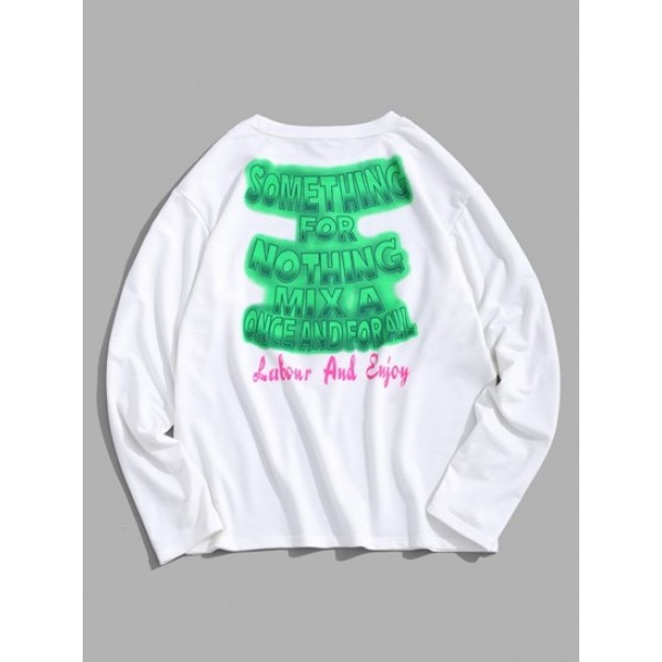 Streetwear Letters Text Print Graphic Sweatshirt