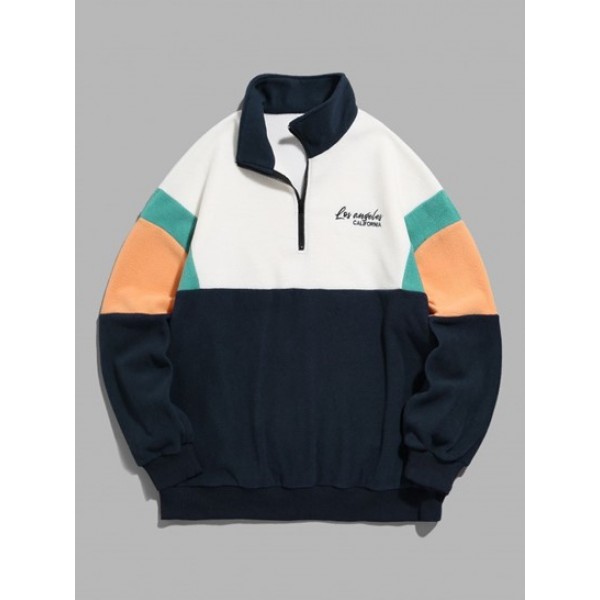 Quarter Zip Colorblock Los Angeles CALIF...