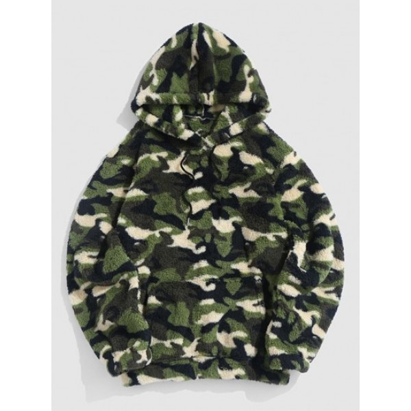 Camouflage Pattern Kangaroo Pocket Fuzzy...