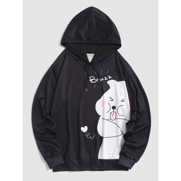 Cute Animal Graphic Print Hoodie