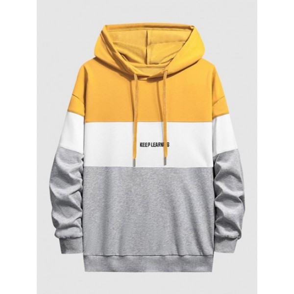 KEEP LEARNING Colorblock Hoodie