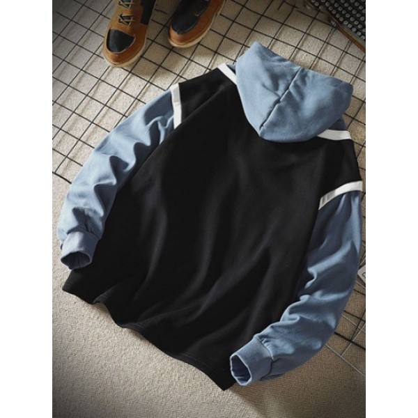 Colorblock Faux Twinset Hoodie