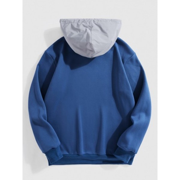 Fleece Lined Colorblock Hoodie