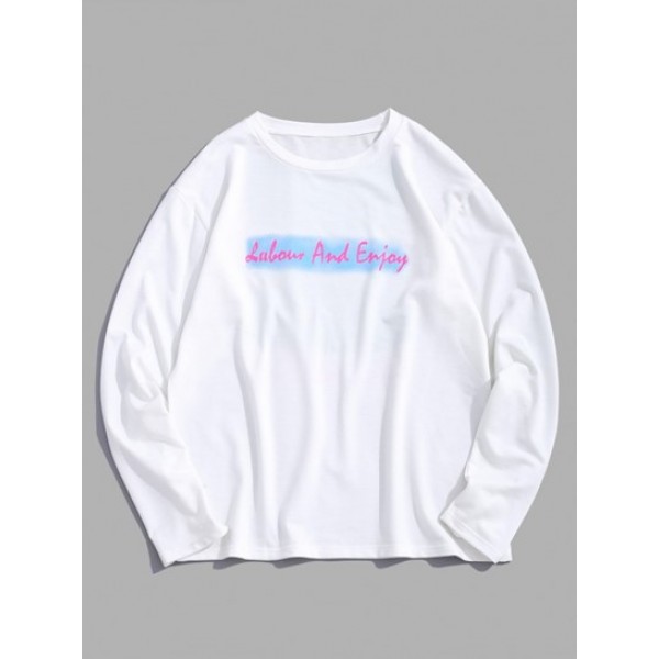 Streetwear Letters Text Print Graphic Sweatshirt