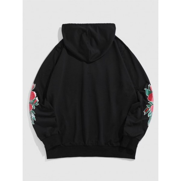 Streetwear Tokyo Flower Print Japanese Hoodie