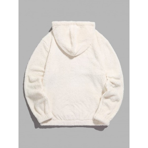 Playing Card Embroidered Fuzzy Hoodie