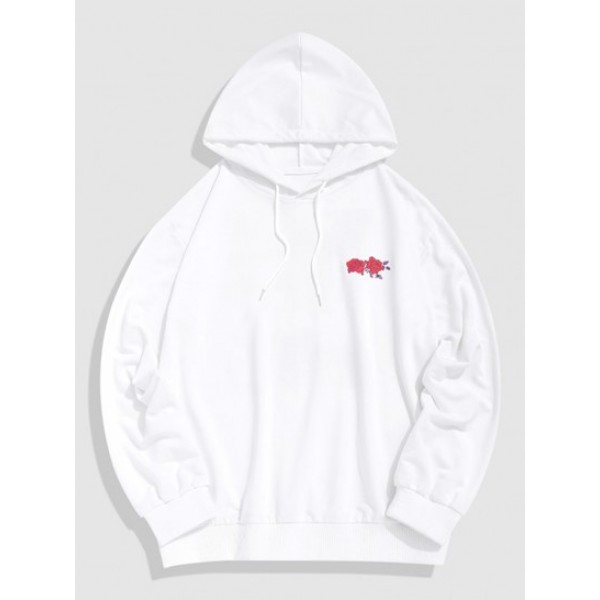 Streetwear Flower Hand Posture Graphic Hoodie