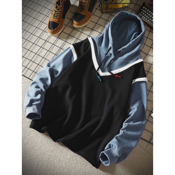 Colorblock Faux Twinset Hoodie