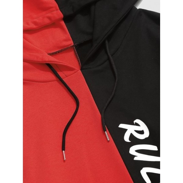 Break Rules Two Tone Panel Hoodie