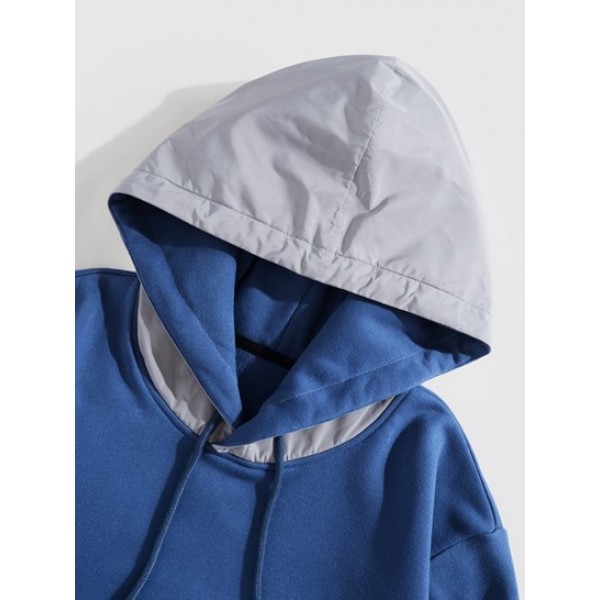 Fleece Lined Colorblock Hoodie