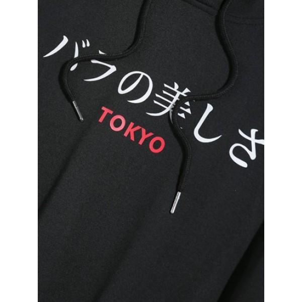 Streetwear Tokyo Flower Print Japanese Hoodie