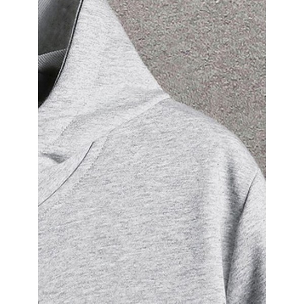 Solid Color High Low Hoodie