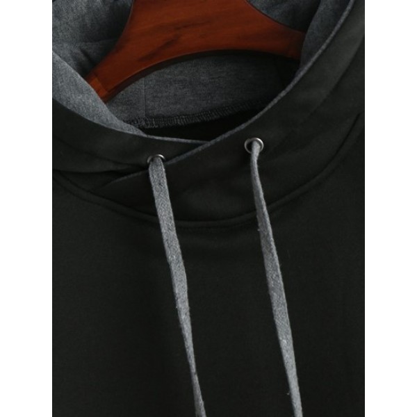 Colorblock Fleece Lining Hoodie