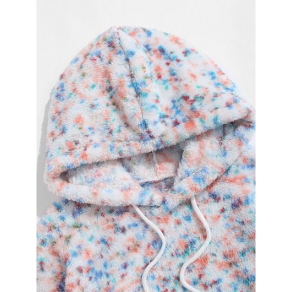 Mixed Fluffy Fleece Teddy Hoodie