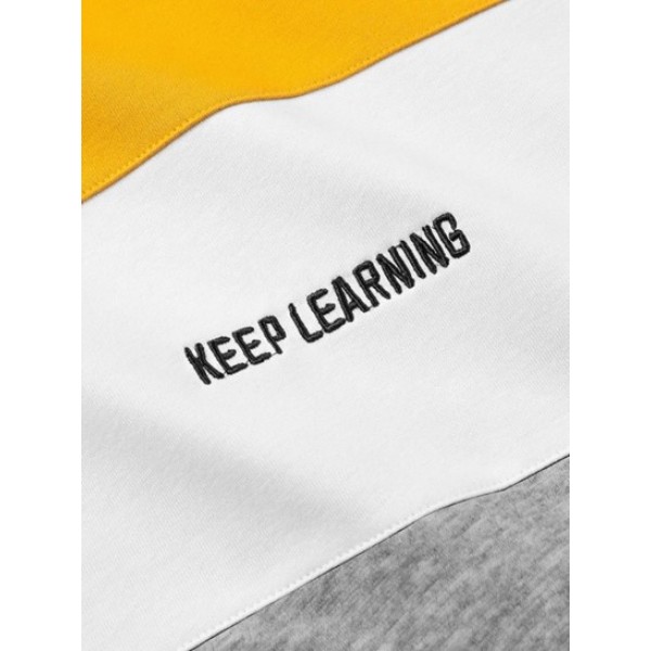 KEEP LEARNING Colorblock Hoodie